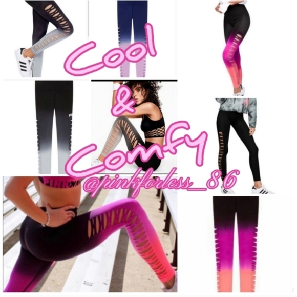VS PINK COOL & COMFY CUT OUT TIGHTS - Picture 3 of 13